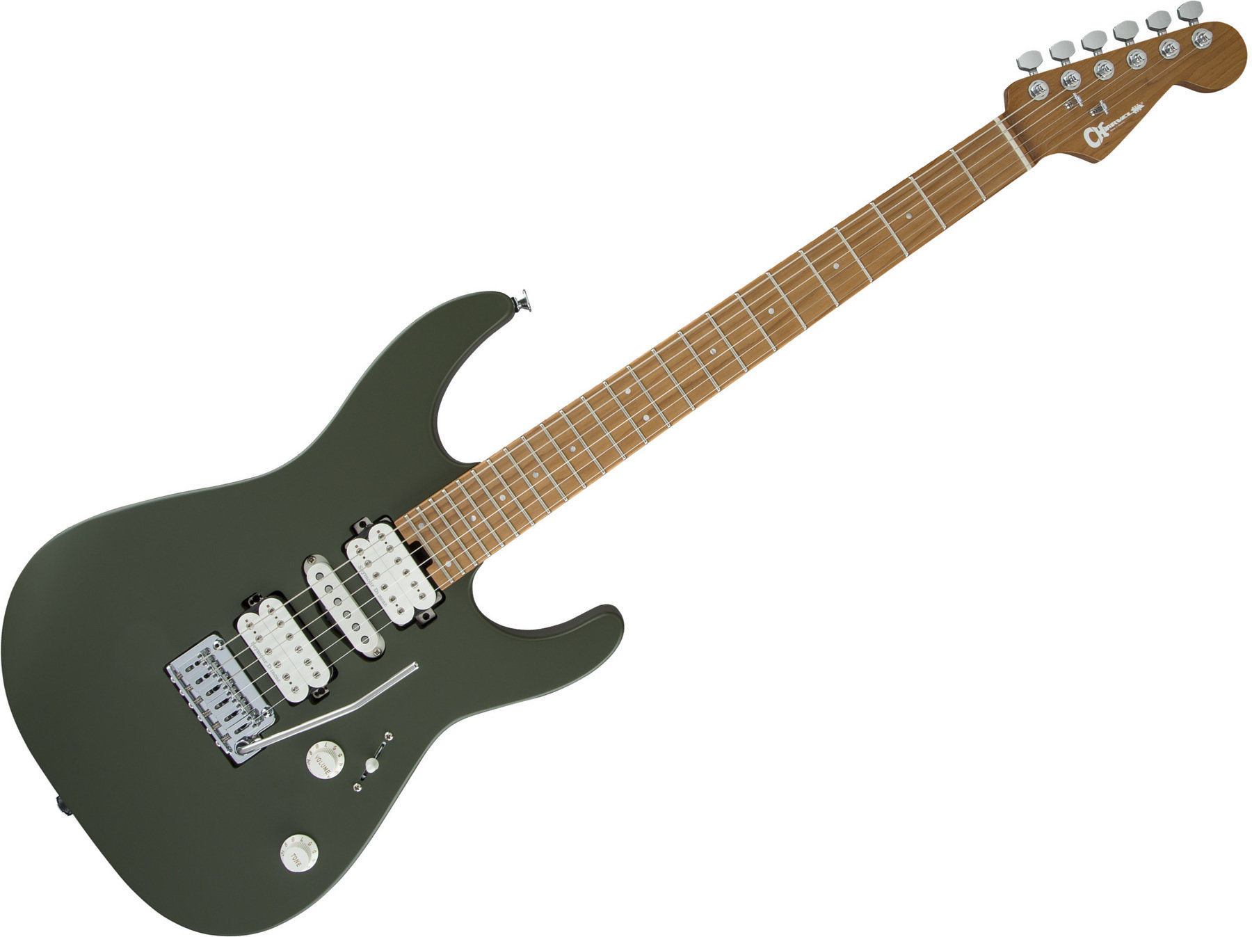 Electric guitar Charvel Pro-Mod DK24 HSH 2PT CM Matte Army Drab