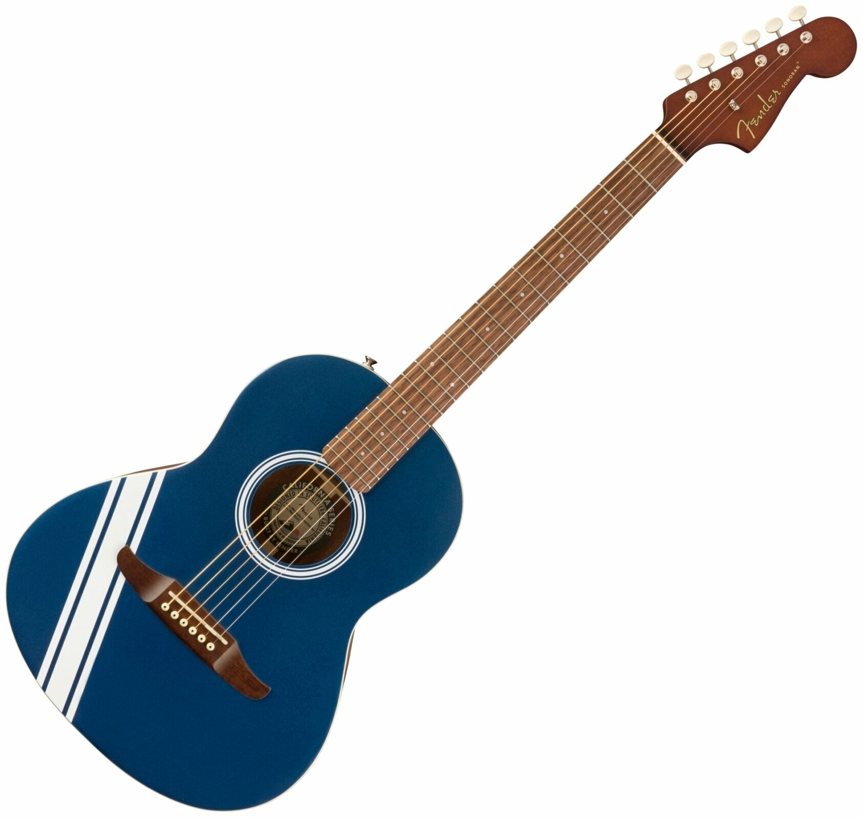 Akoestische gitaar Fender Sonoran Mini Competition Stripe Lake Placid Blue