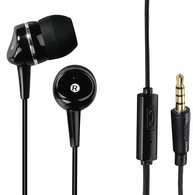 Ecouteurs intra-auriculaires Hama Basic4Phone Black