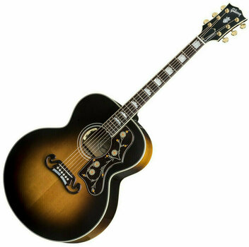 Jumbo elektro-akoestische gitaar Gibson J-200 Standard 2019 Vintage Sunburst - 1