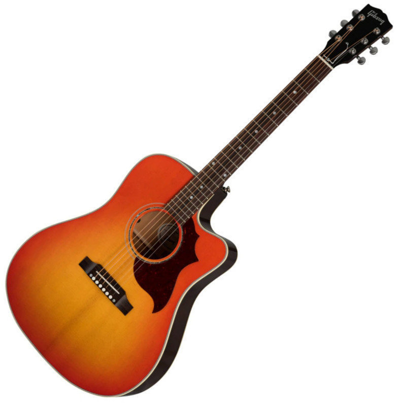 Guitare Dreadnought acoustique-électrique Gibson Hummingbird AG 2019 Light Cherry Burst