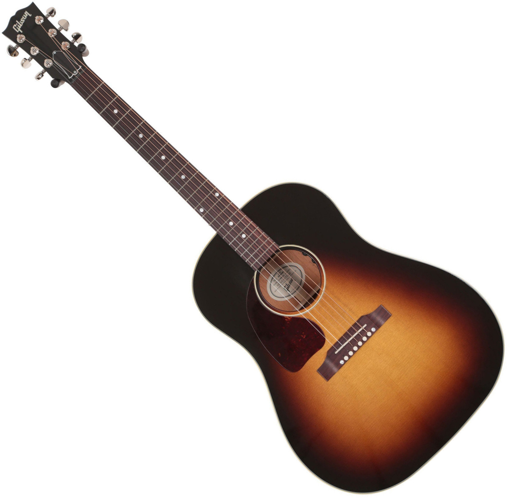 Guitare Dreadnought acoustique-électrique Gibson J-45 Standard 2019 Vintage Sunburst Lefty
