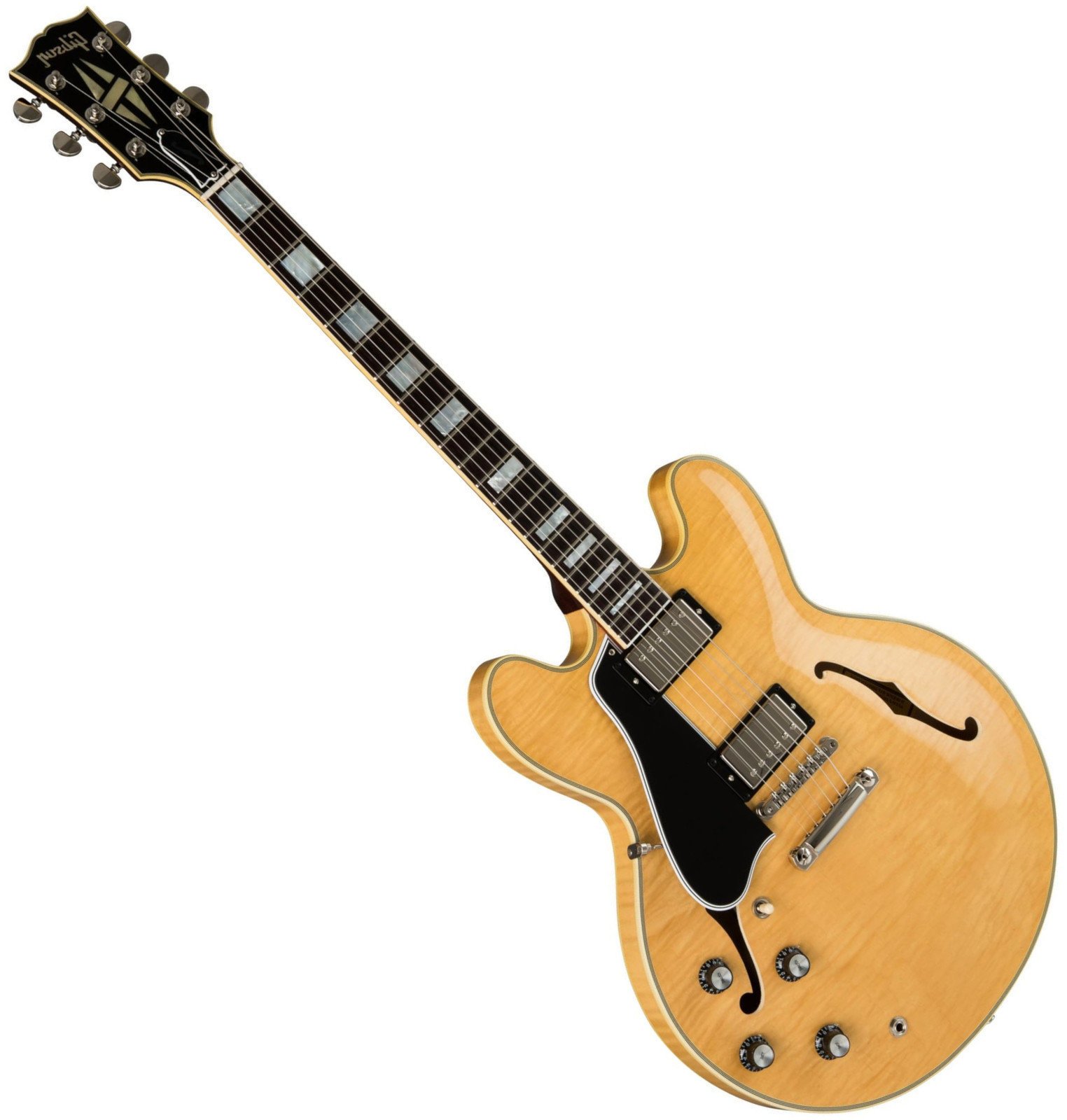 Električna kitara za levičarje Gibson ES-355 Figured 2019 Vintage Natural Lefty