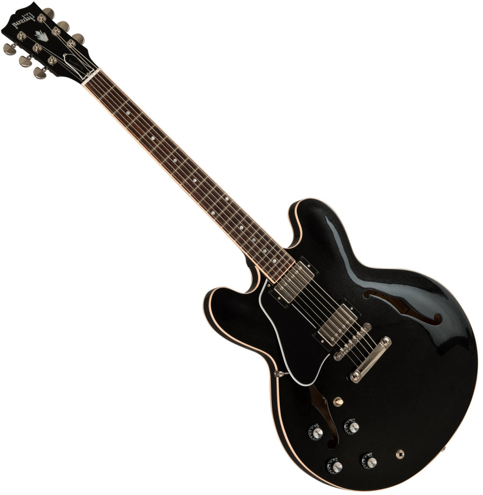 レフティ Gibson ES-335 (2019) Gibson ES-335 Dot inlay 2019 Graphite Metallic Lefty - Muziker