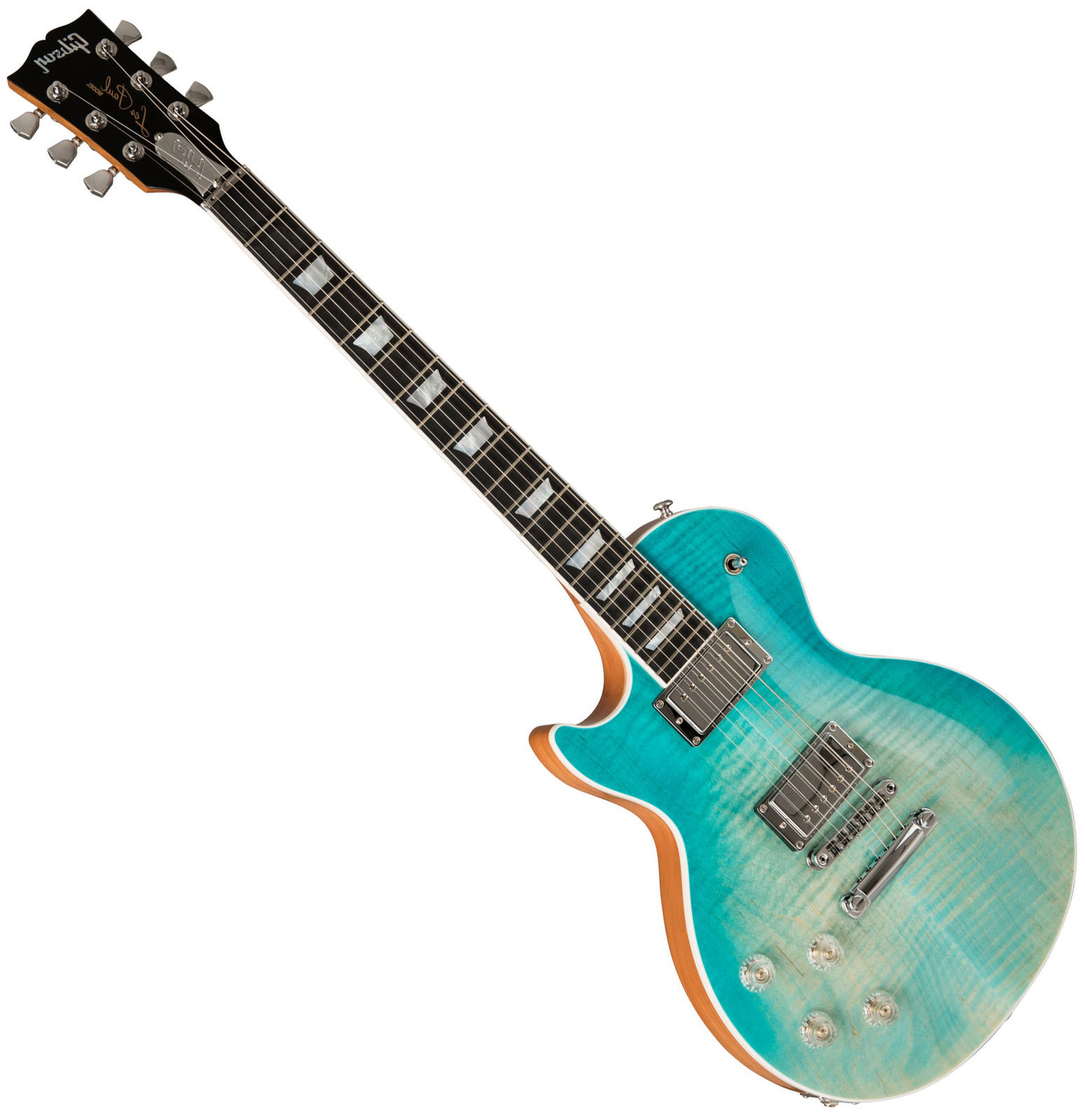 Elektrická kytara pro leváka Gibson Les Paul High Performance 2019 Seafoam Fade Lefty