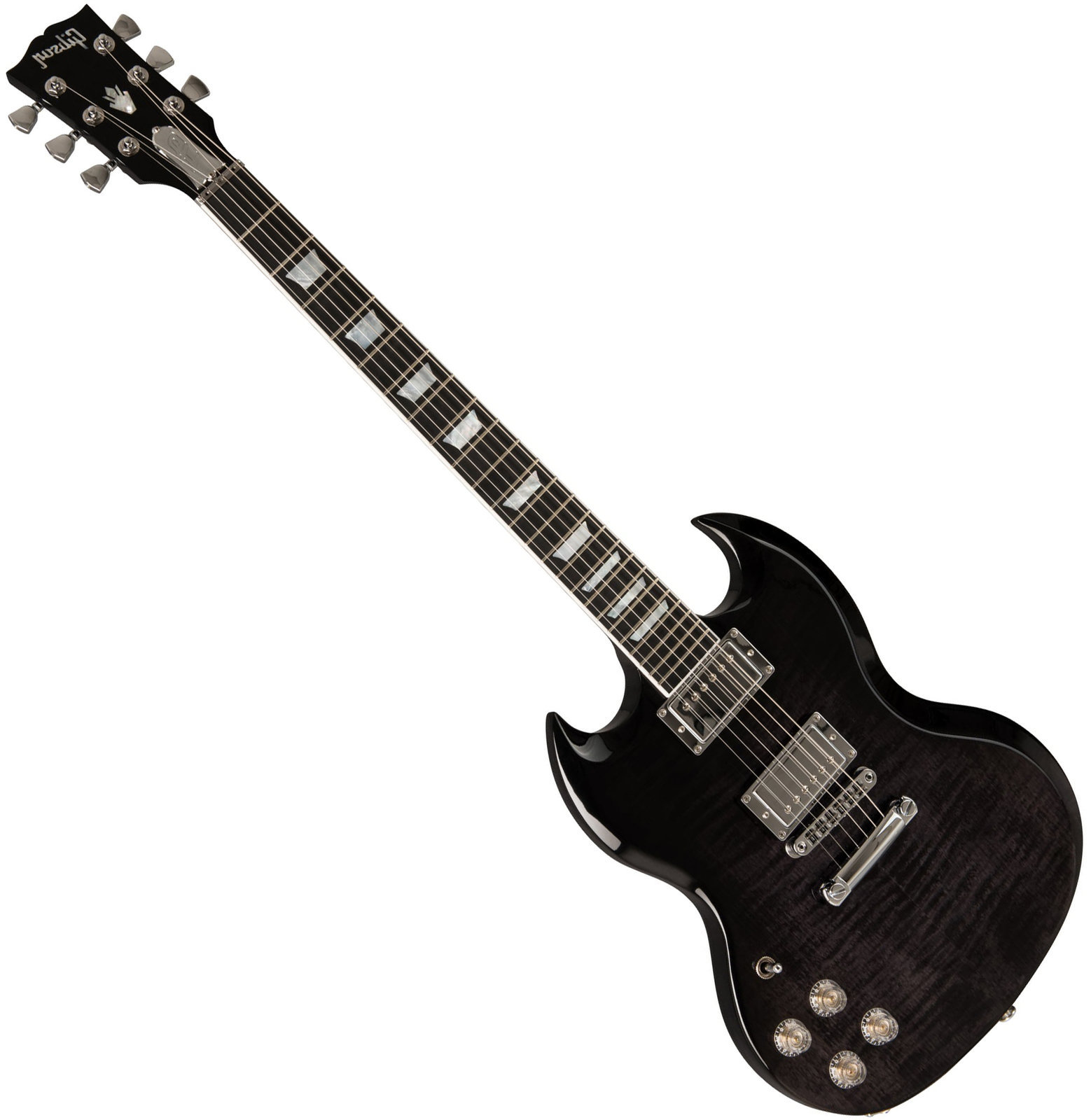 Električna kitara za levičarje Gibson SG High Performance 2019 Trans Ebony Fade Lefty