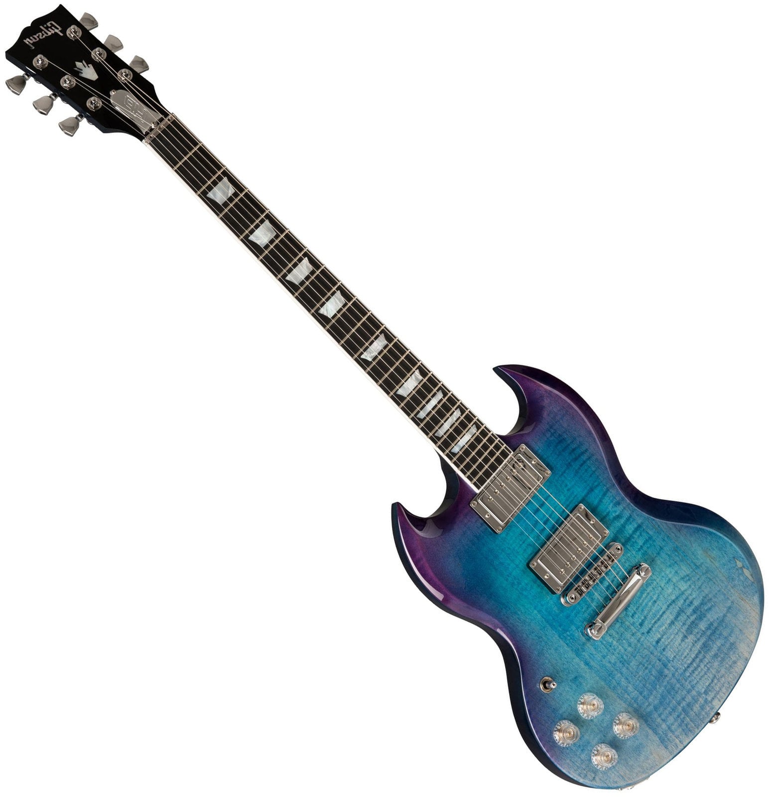 Guitare électrique pour gauchers Gibson SG High Performance 2019 Blueberry Fade Lefty