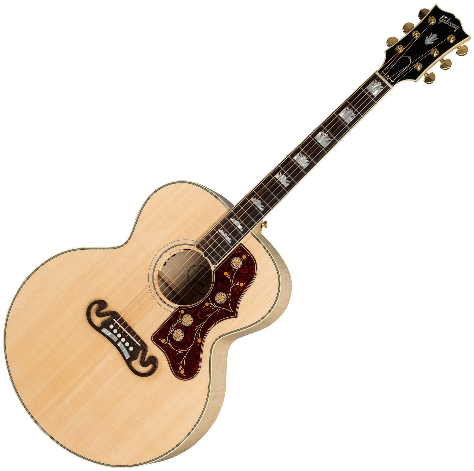 Guitare Jumbo acoustique-électrique Gibson J-200 Standard 2019 Antique Natural