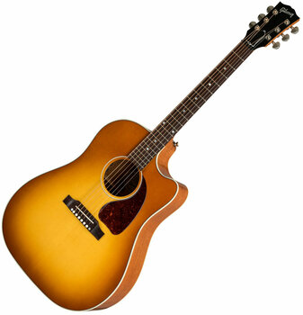 Dreadnought Elektro-Akustikgitarren Gibson J-45 Cutaway 2019 Heritage Cherry Sunburst - 1