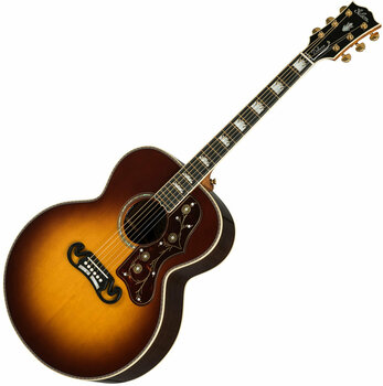 elektroakustisk gitarr Gibson J-200 Deluxe 2019 RW Rosewood Burst - 1