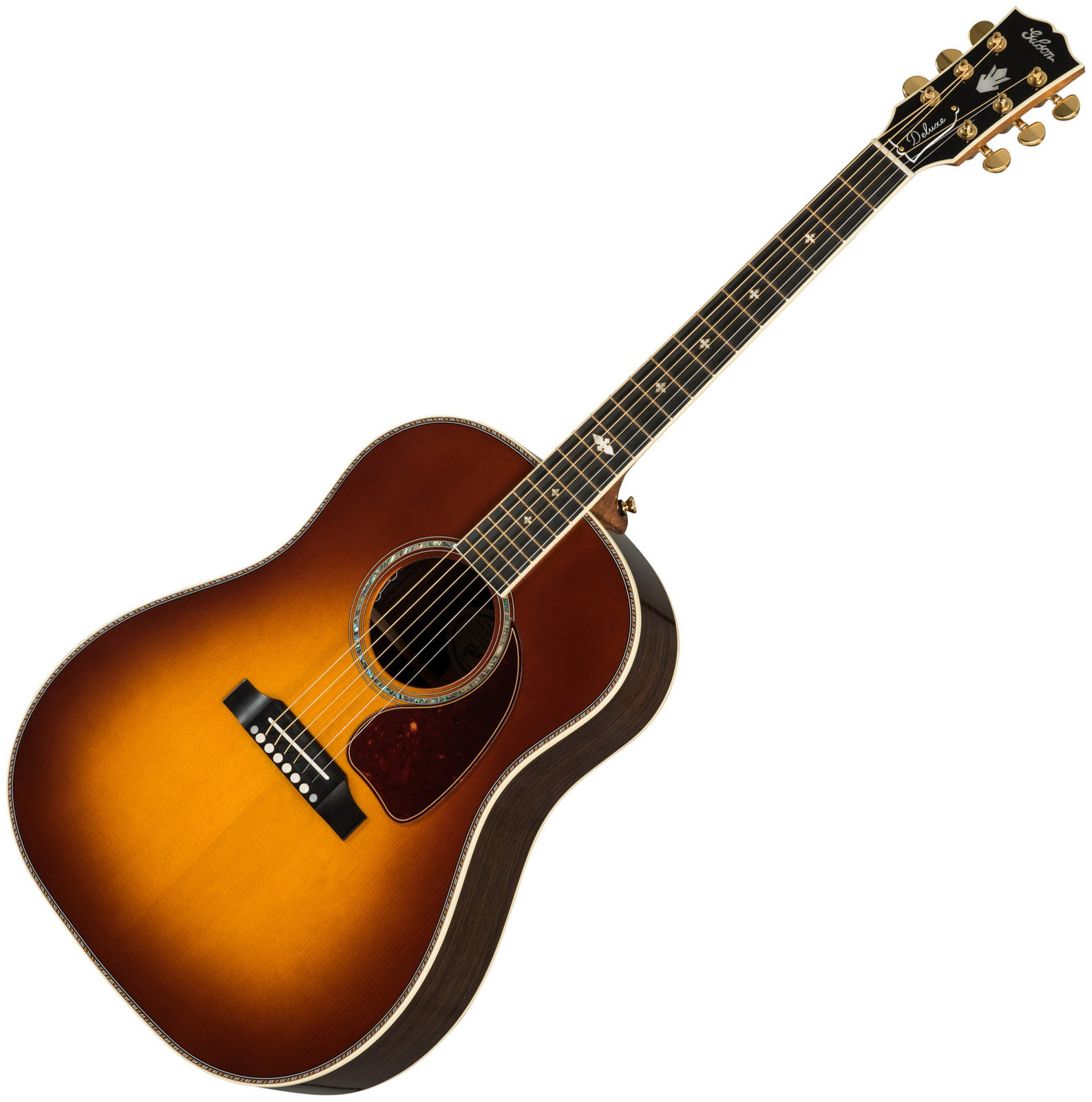 Elektroakustická kytara Dreadnought Gibson J-45 Deluxe 2019 Rosewood Burst