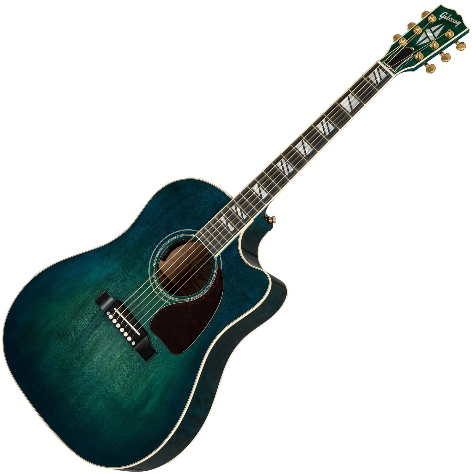Guitare Dreadnought acoustique-électrique Gibson J-45 Chroma 2019 Teal Burst