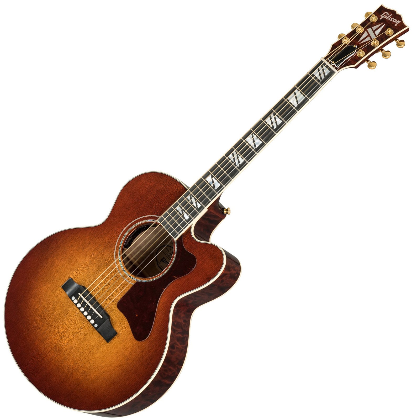 Guitare acoustique-électrique Gibson Parlor Chroma 2019 Bourbon Burst