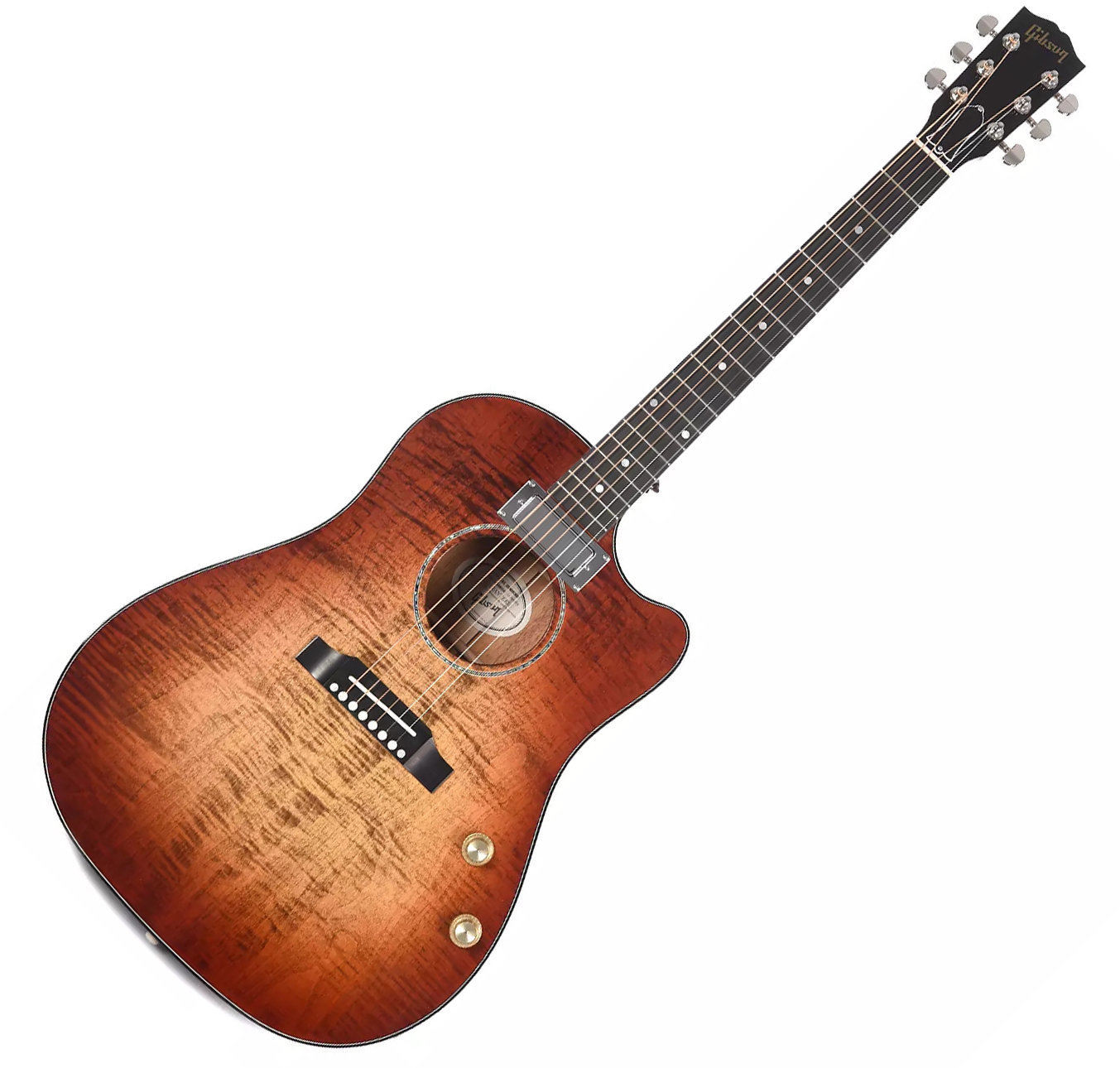 Guitare Dreadnought acoustique-électrique Gibson J-45 Humbucker 2019 Bourbon Burst