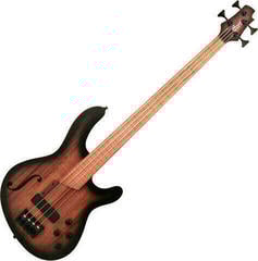 Fretless E-Bass Cort B4 FL MHPZ OP Trans Black Burst Fretless E-Bass
