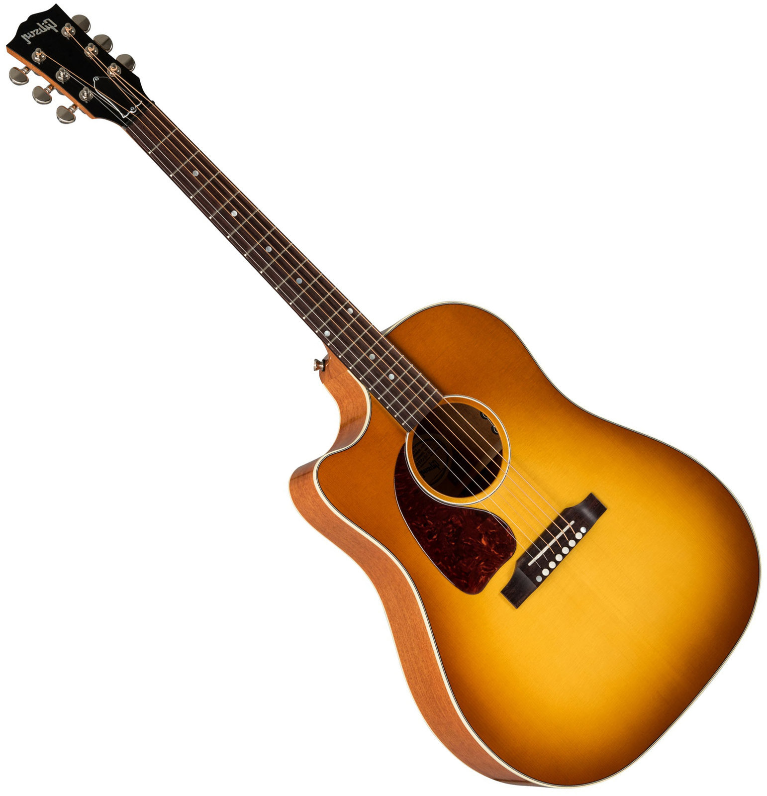 Elektroakustinen kitara Gibson J-45 Cutaway 2019 Heritage Cherry Sunburst Lefty