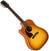 Elektroakustická gitara Dreadnought Gibson J-45 Cutaway 2019 Heritage Cherry Sunburst Lefty