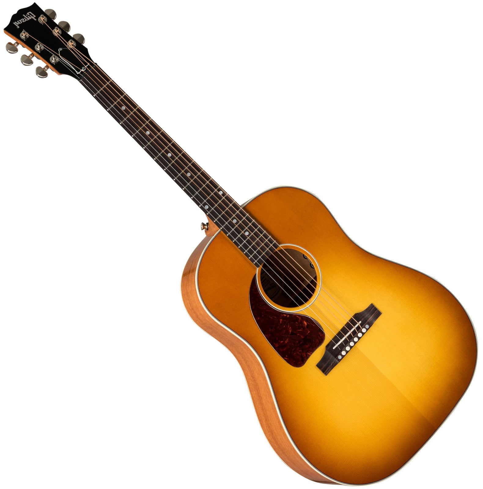 Guitare Dreadnought acoustique-électrique Gibson J-45 Standard 2019 Heritage Cherry Sunburst Lefty