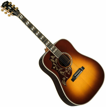 Guitare Dreadnought acoustique-électrique Gibson Hummingbird Deluxe 2019 Rosewood Burst Lefty - 1