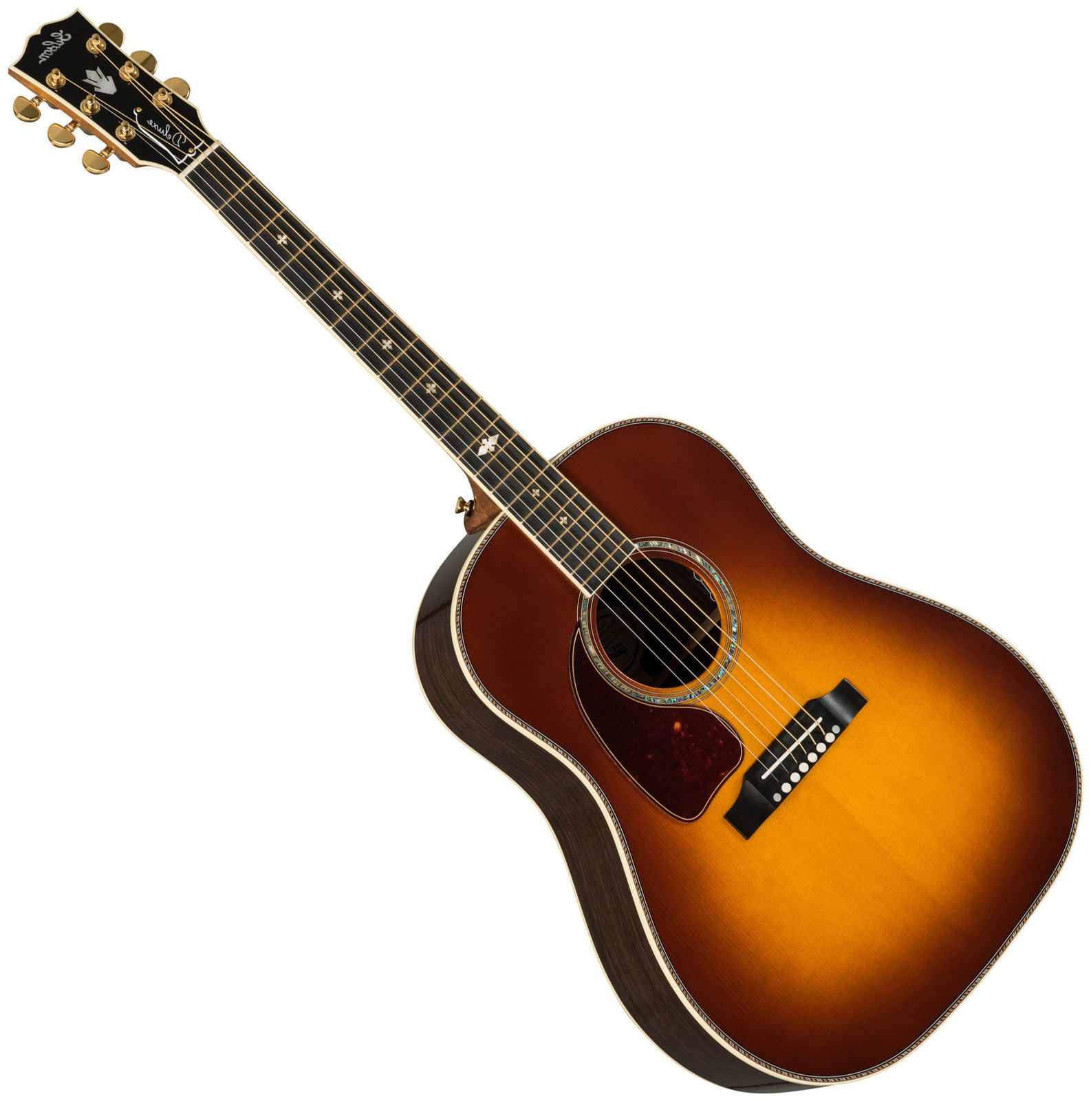 Електро-акустична китара Дреднаут Gibson J-45 Deluxe 2019 Rosewood Burst Lefty