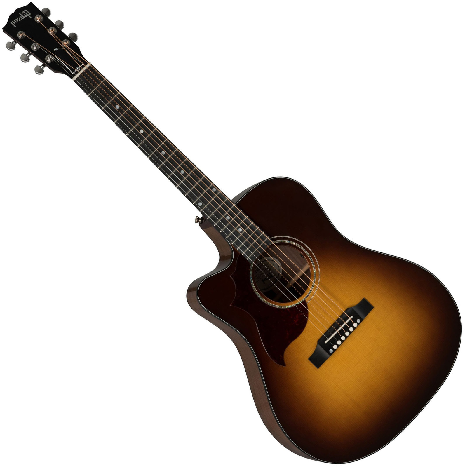Guitare Dreadnought acoustique-électrique Gibson Hummingbird AG 2019 Walnut Burst Lefty