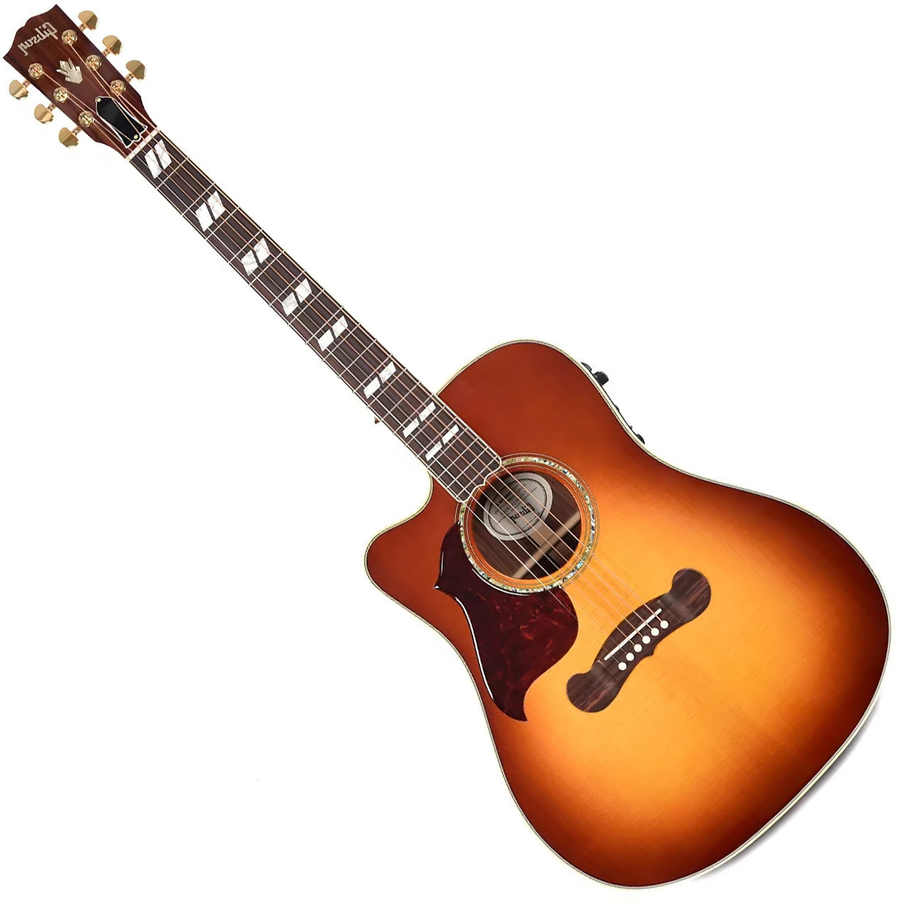 Guitare Dreadnought acoustique-électrique Gibson Songwriter Cutaway 2019 Rosewood Burst Lefty