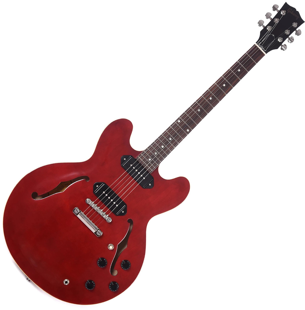 Halbresonanz-Gitarre Gibson ES-335 Dot P-90 2019 Wine Red