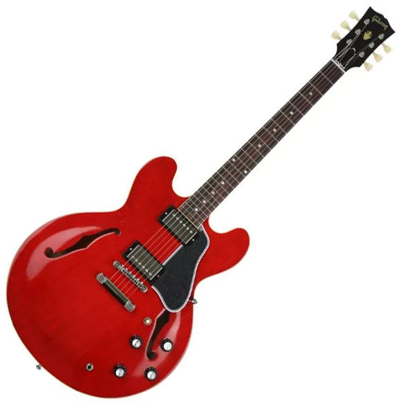 Halvakustisk gitarr Gibson 61 ES-335 Kalamazoo Gloss 2019 Sixties Cherry