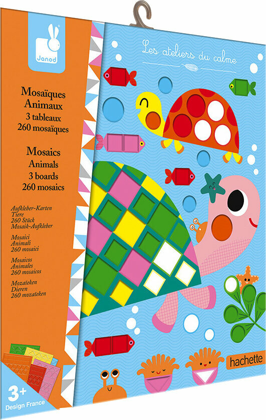 Kunst og kreativt sæt Janod Mosaic Animals Set Mini