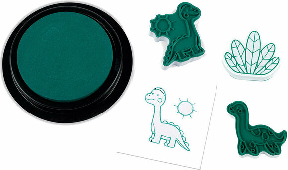 Frimærke til børn Janod J07796 Stamps for Kids Dinosaur - 1