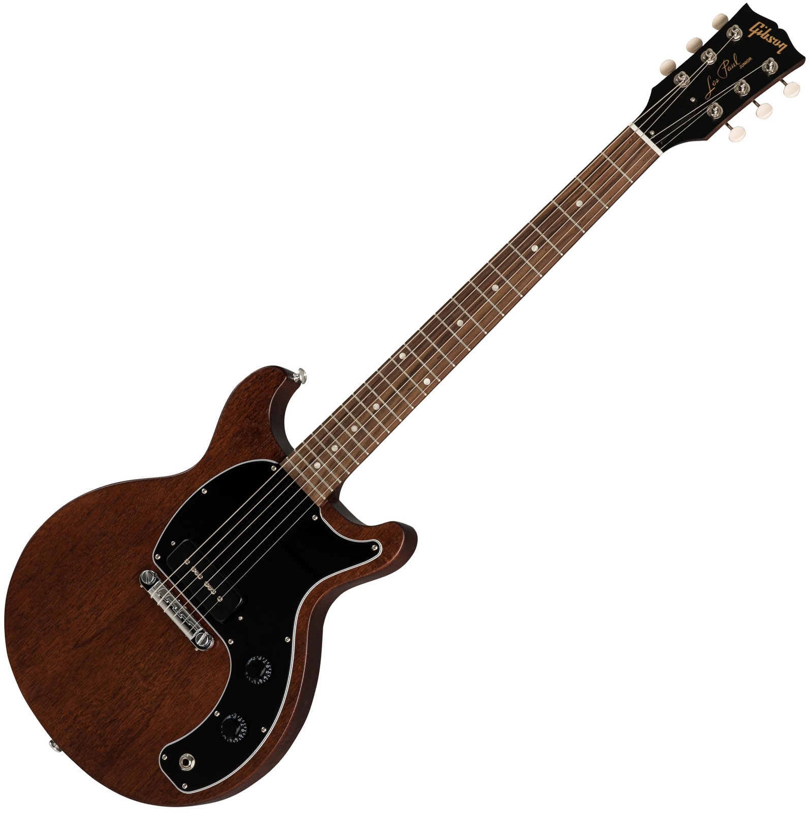 Elektriska gitarrer Gibson Les Paul Junior Tribute DC 2019 Worn Brown