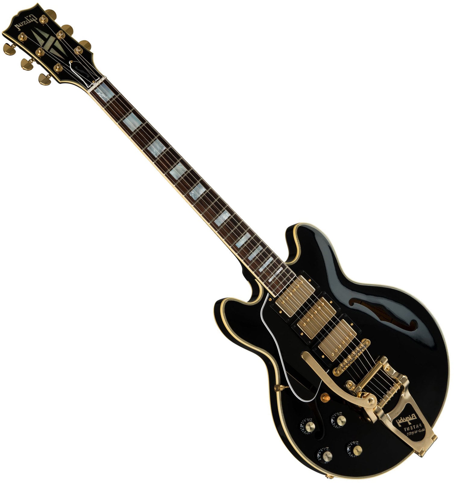 Guitare électrique pour gauchers Gibson ES-359 Bigsby 2019 Black Beauty Lefty