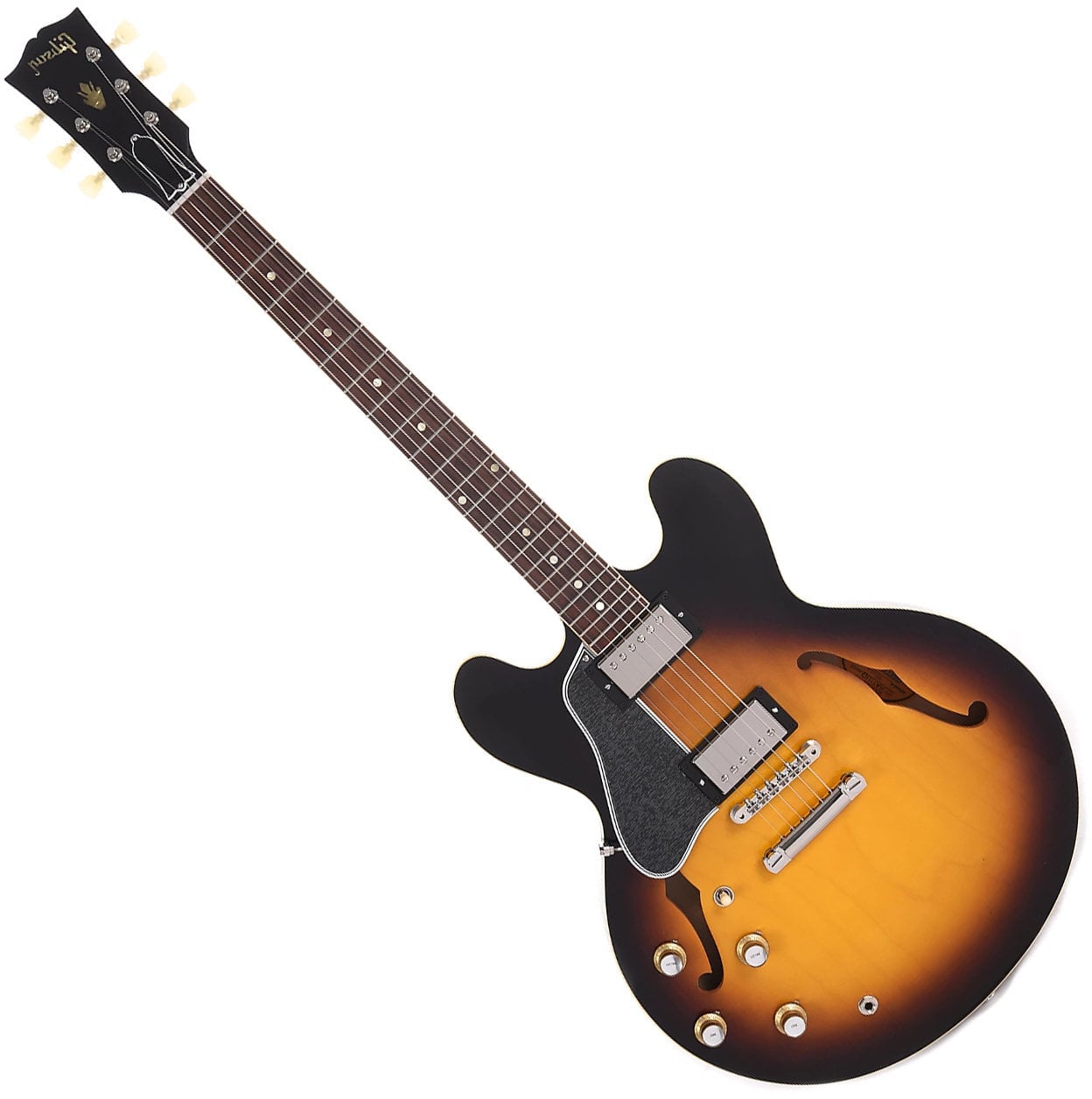 Guitare électrique pour gauchers Gibson 61 ES-335 Kalamazoo Gloss 2019 Vintage Burst Lefty