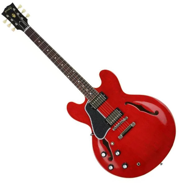Guitare électrique pour gauchers Gibson 61 ES-335 Kalamazoo Gloss 2019 Sixties Cherry Lefty