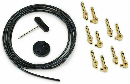 Kabel rozgałęziacz, Patch kabel RockBoard PatchWorks Solderless SET Złoty 3 m Prosty - Kątowy - 1