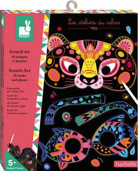 Scratch Art - raaputusaskartelu Janod Scratch Art - raaputusaskartelu Animals Masks & Goggles - 1