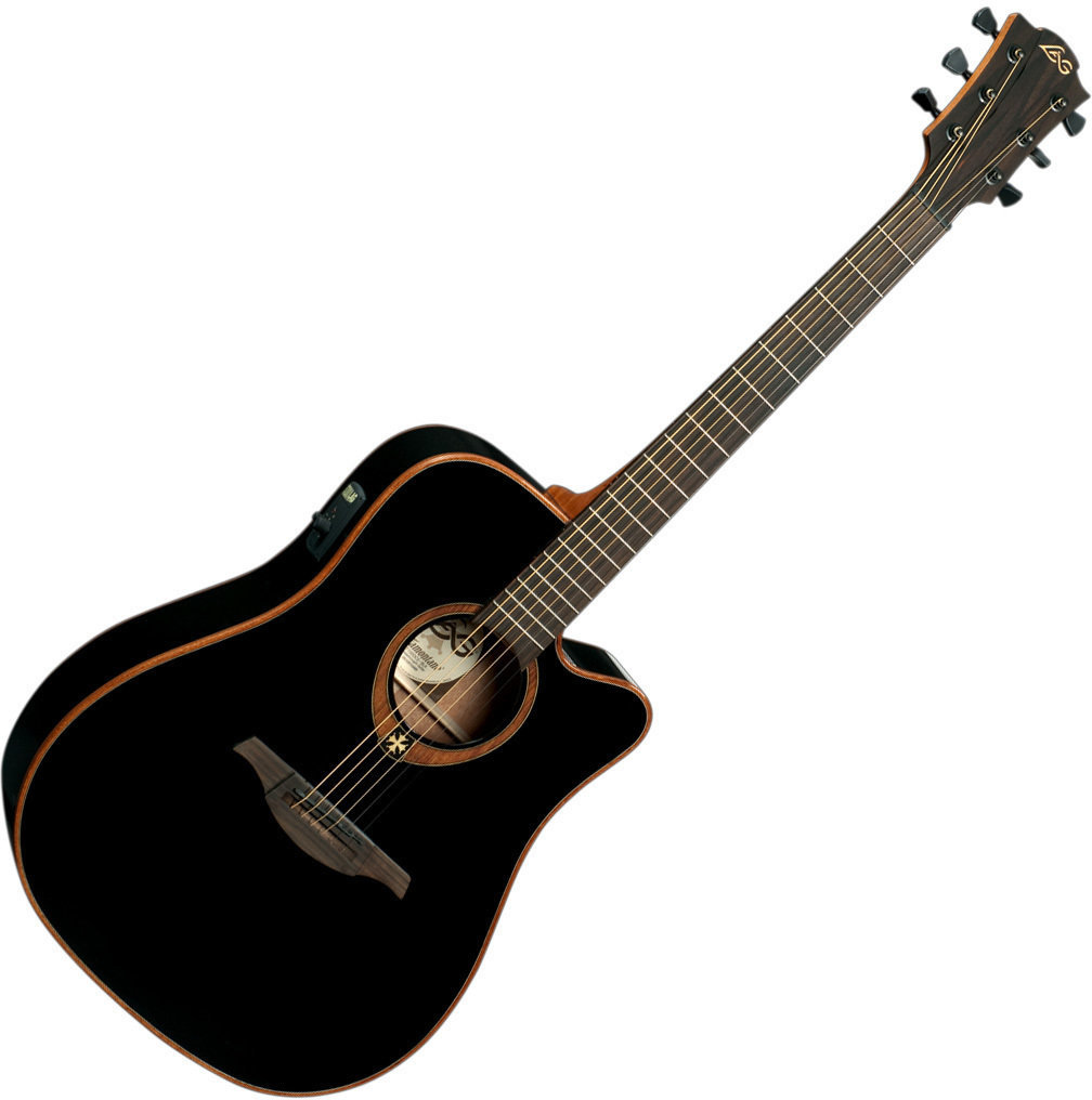 elektroakustisk gitarr LAG Tramontane T 100 DCE BLK