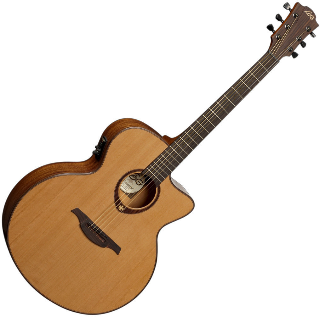 Jumbo elektro-akoestische gitaar LAG Tramontane T 200 JCE