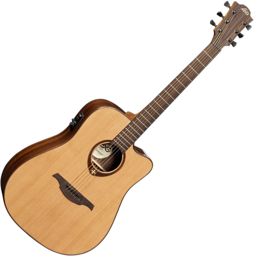 electro-acoustic guitar LAG Tramontane T 400 DCE
