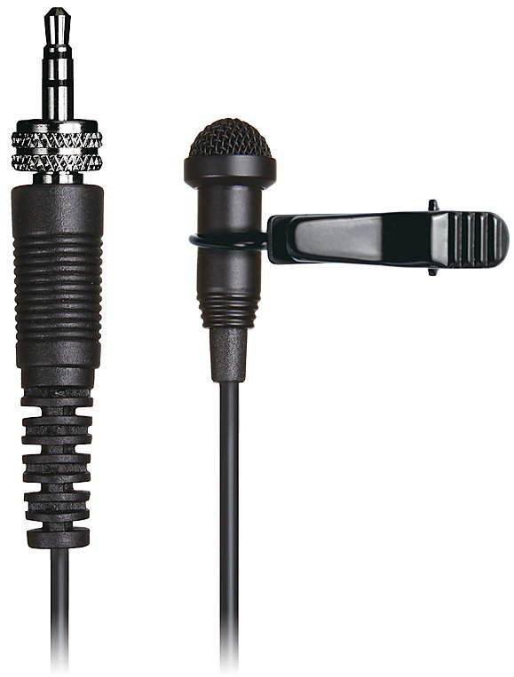 Microfone condensador de lapela Tascam TM-10LB Microfone condensador de lapela