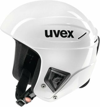 Capacete de esqui UVEX Race+ All White 56-57 cm Capacete de esqui - 1