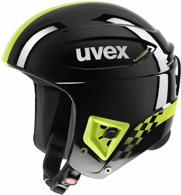 Lyžiarska prilba UVEX Race+ Black Lime 60-61 cm Lyžiarska prilba