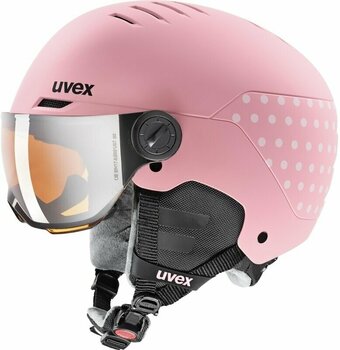 Каска за ски UVEX Rocket Junior Visor Pink Confetti 51-55 cm Каска за ски - 1