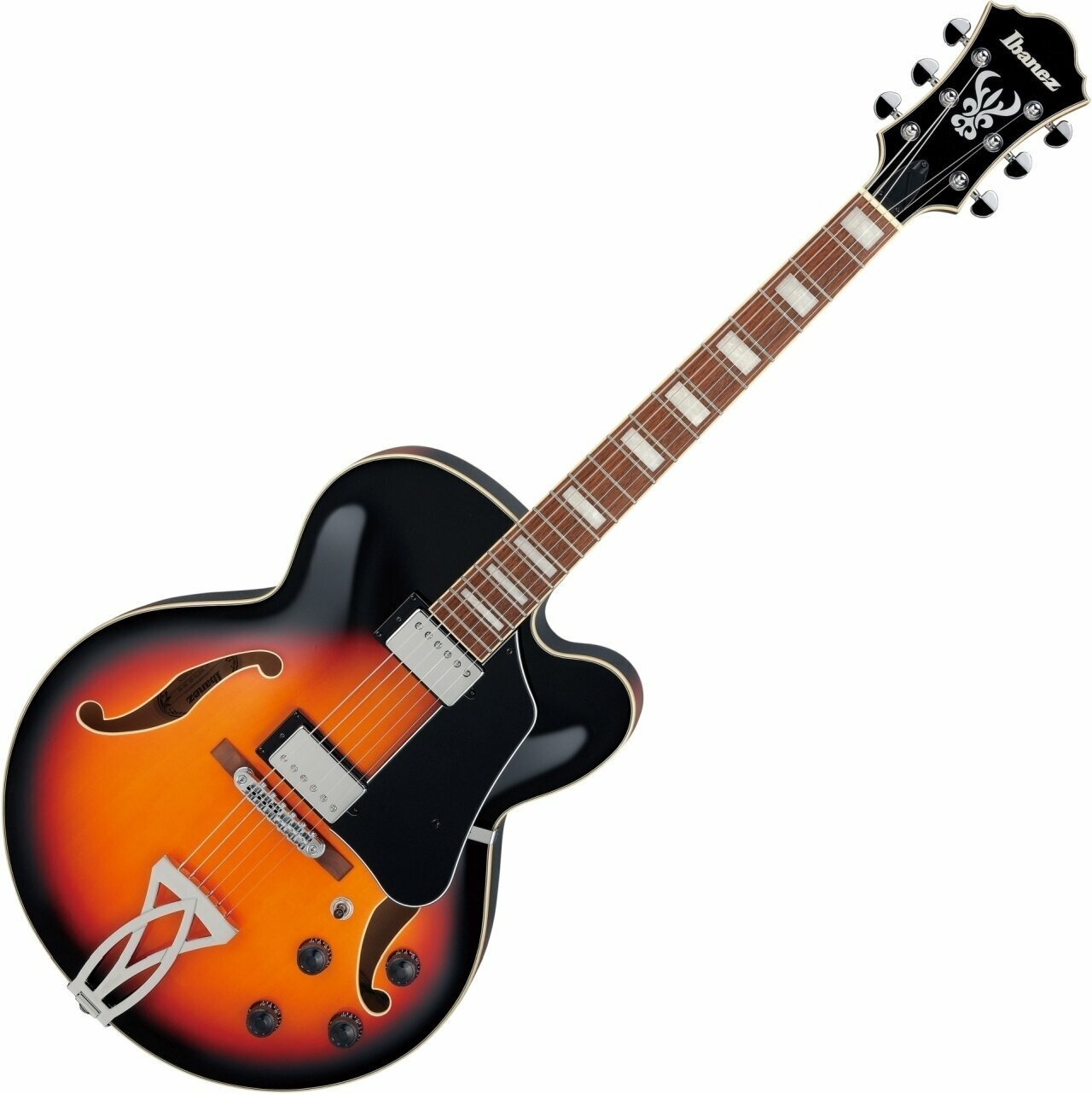 Semi-akoestische gitaar Ibanez AF75-BS Brown Sunburst