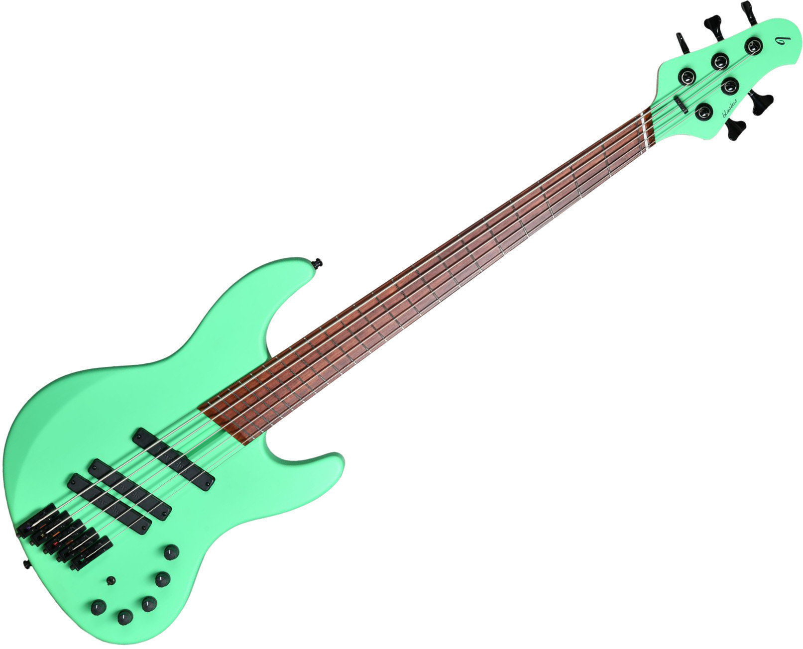 5-saitiger E-Bass, 5-Saiter E-Bass Blasius Oldstone Multi-Scale 5 String Green