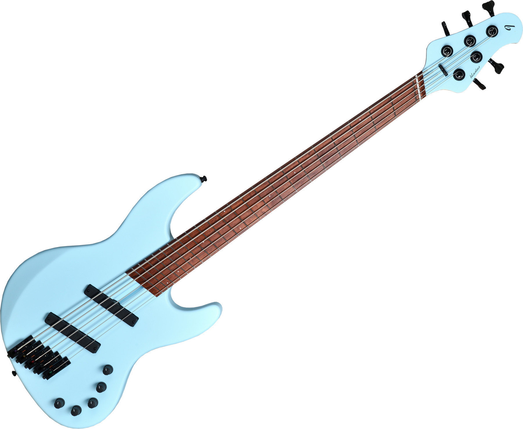 5-saitiger E-Bass, 5-Saiter E-Bass Blasius Oldstone Multi-Scale 5 String Blue
