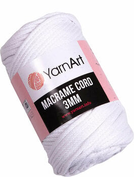 Sladd Yarn Art Macrame Cord 3 mm 751 White - 1