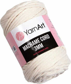 Cord Yarn Art Macrame Cord 3 mm 752 Light Beige - 1