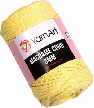 Cable Yarn Art Macrame Cord 3 mm 754 Yellow Cable - 1