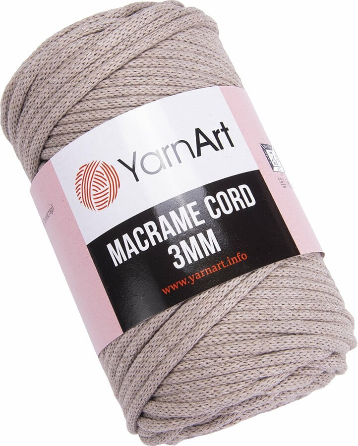 Cord Yarn Art Macrame Cord Cord 3 mm 768 Brown
